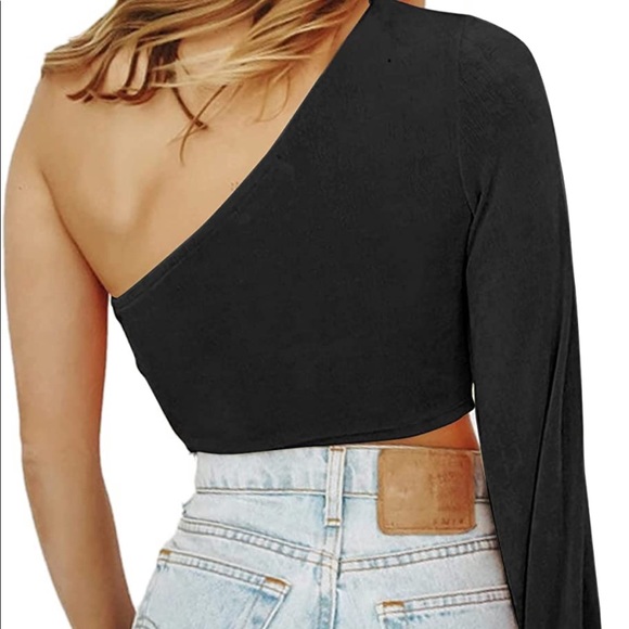 Black Top with Cut-Outs - Picture 3 of 4